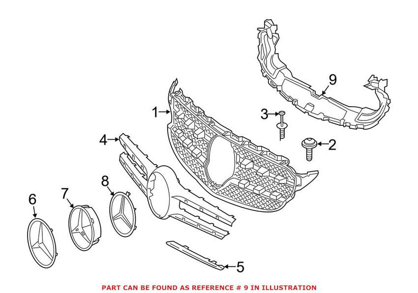 Mercedes Engine Air Intake Hose - Front 2055051930